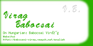 virag babocsai business card